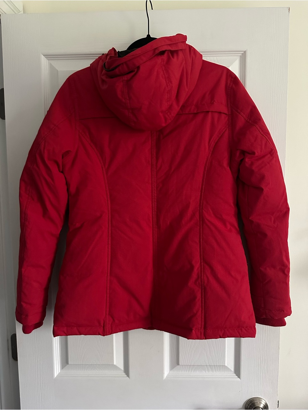 Size S Eckored Women’s Down Winter Parka Coat Red Hooded Jacket - Picture 3 of 10